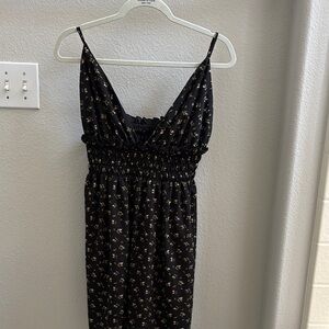 Elegant Black Floral Dress